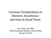 common complication in Obs. Anesthesia .pptx